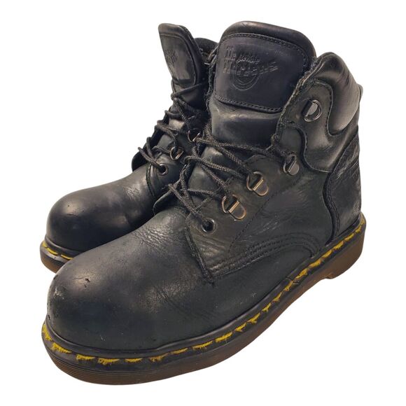DR. MARTENS Boots 7735 Men Size UK 5 US 7 Black Steel Toe Combat MADE IN ENGLAND main image 11